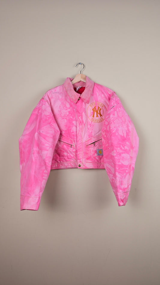 Vintage Carhartt X NY Yankees Cropped Jacket | Camo Pink | L | J036