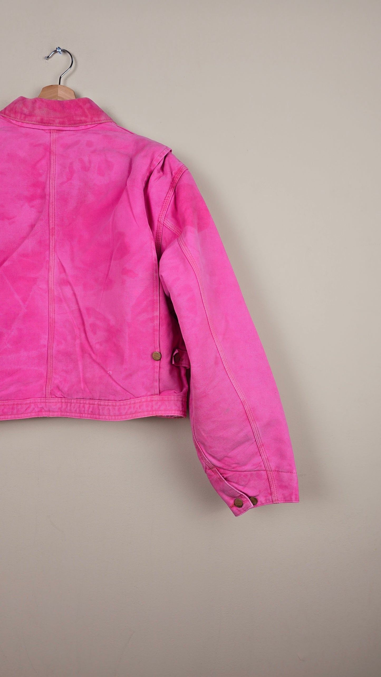 Vintage Carhartt X NY Yankees Cropped Jacket | Pink | XL | J044