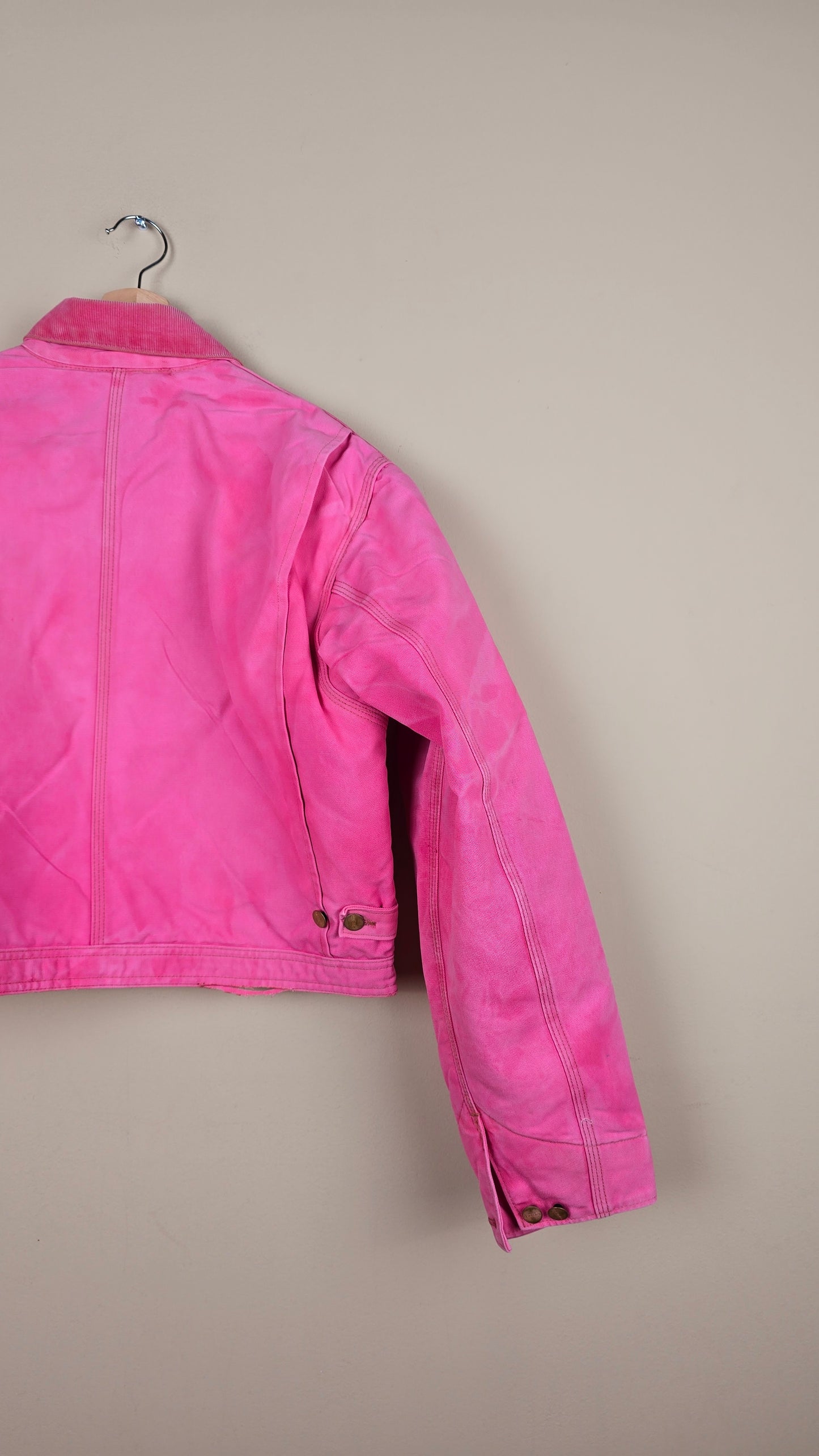 Vintage Carhartt X NY Yankees Cropped Jacket | Pink | L | J046