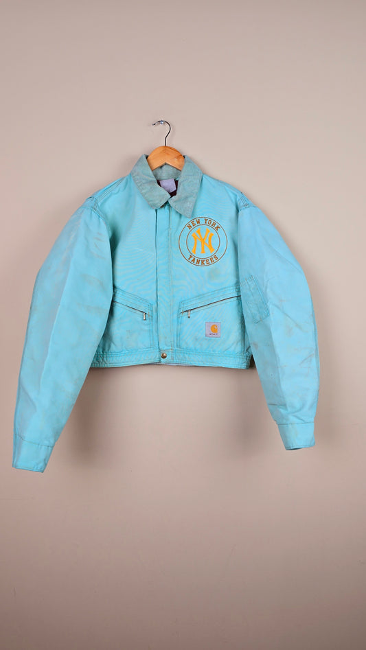Vintage Carhartt X NY Yankees Cropped Jacket | Blue | M | J047