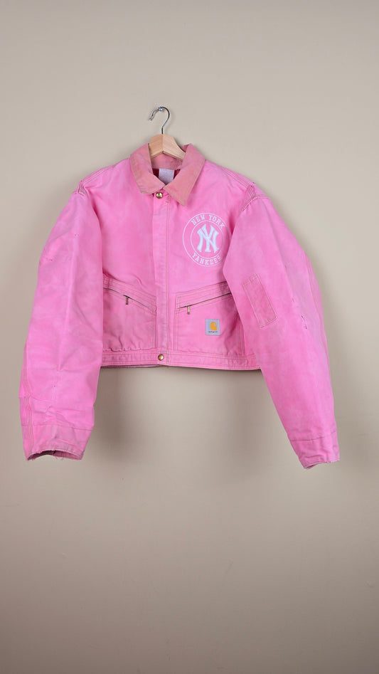 Vintage Carhartt X NY Yankees Cropped Jacket | Pink | M | J051