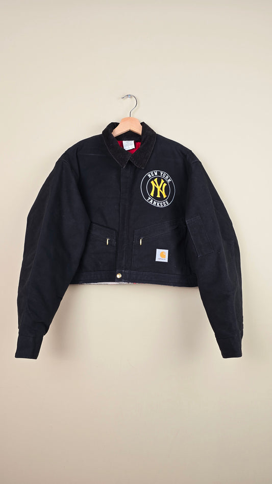 Vintage Carhartt X NY Yankees Cropped Jacket | Jet Black | M | J056