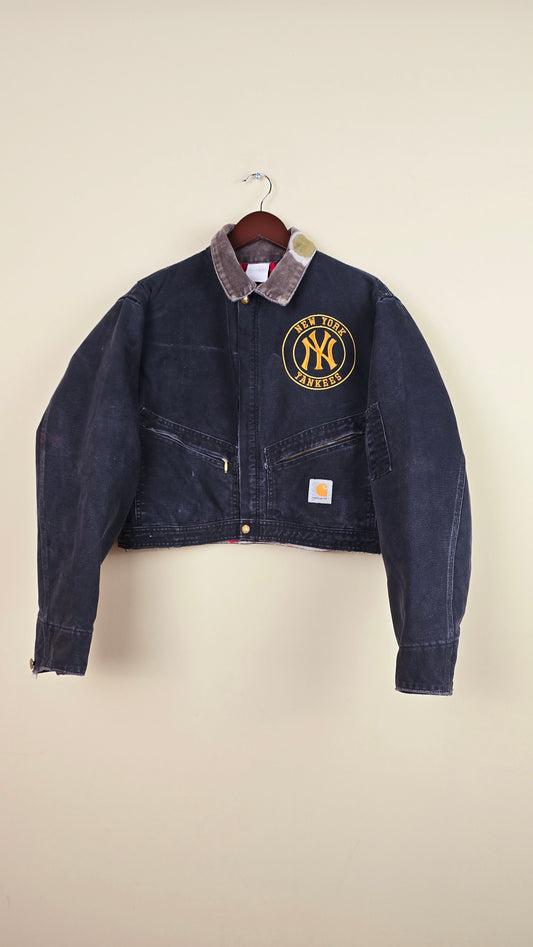 Vintage Carhartt X NY Yankees Cropped Jacket | Black | M | J061
