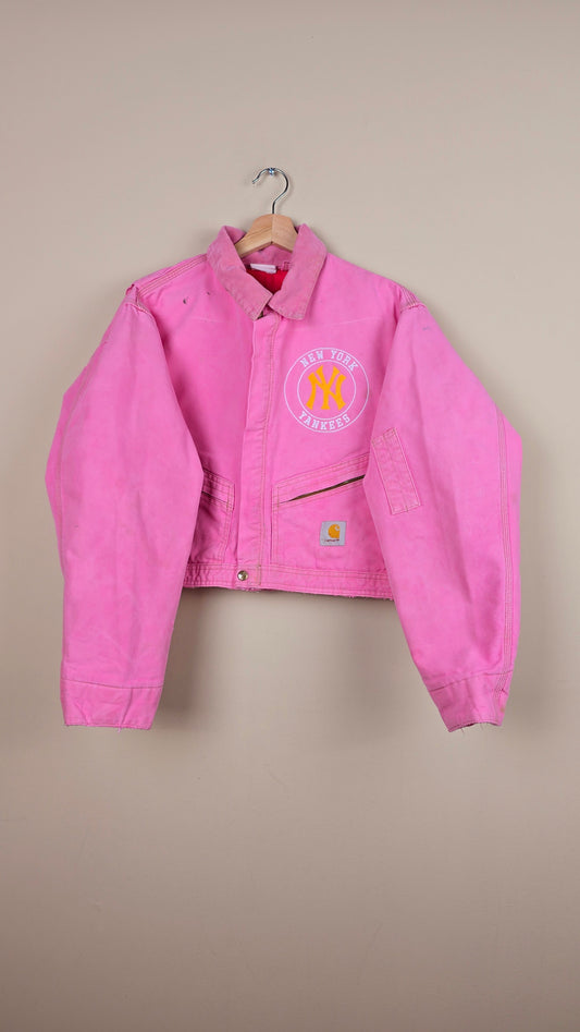 Vintage Carhartt X NY Yankees Cropped Jacket | Pink | M | J065