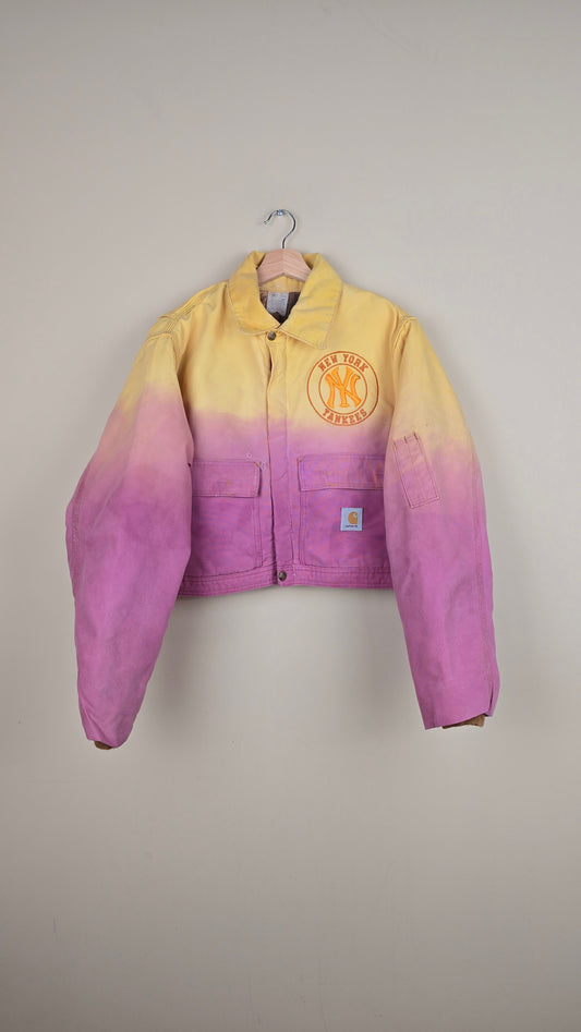 Vintage Carhartt X NY Yankees Cropped Jacket | Ombre Purple | Size L | C42