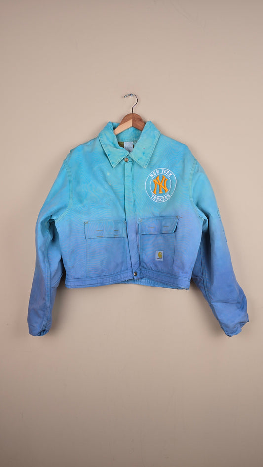 Vintage Carhartt X NY Yankees Cropped Jacket | Ombre Blue | Size xL | C44