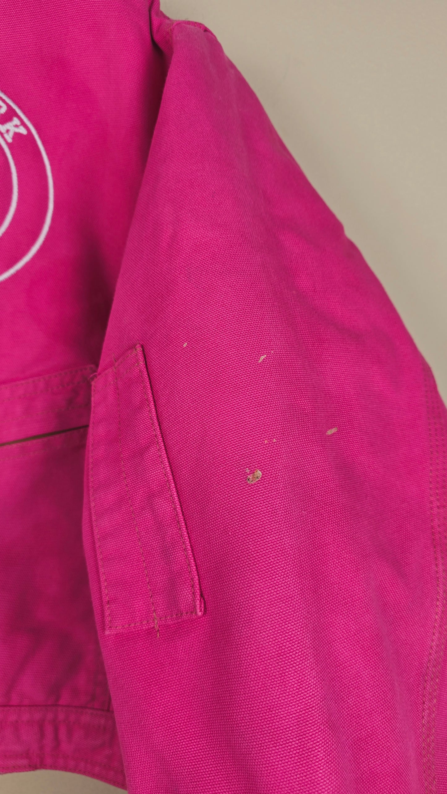 Vintage Carhartt X NY Yankees Cropped Jacket | Hot Pink | Size XL | OP2