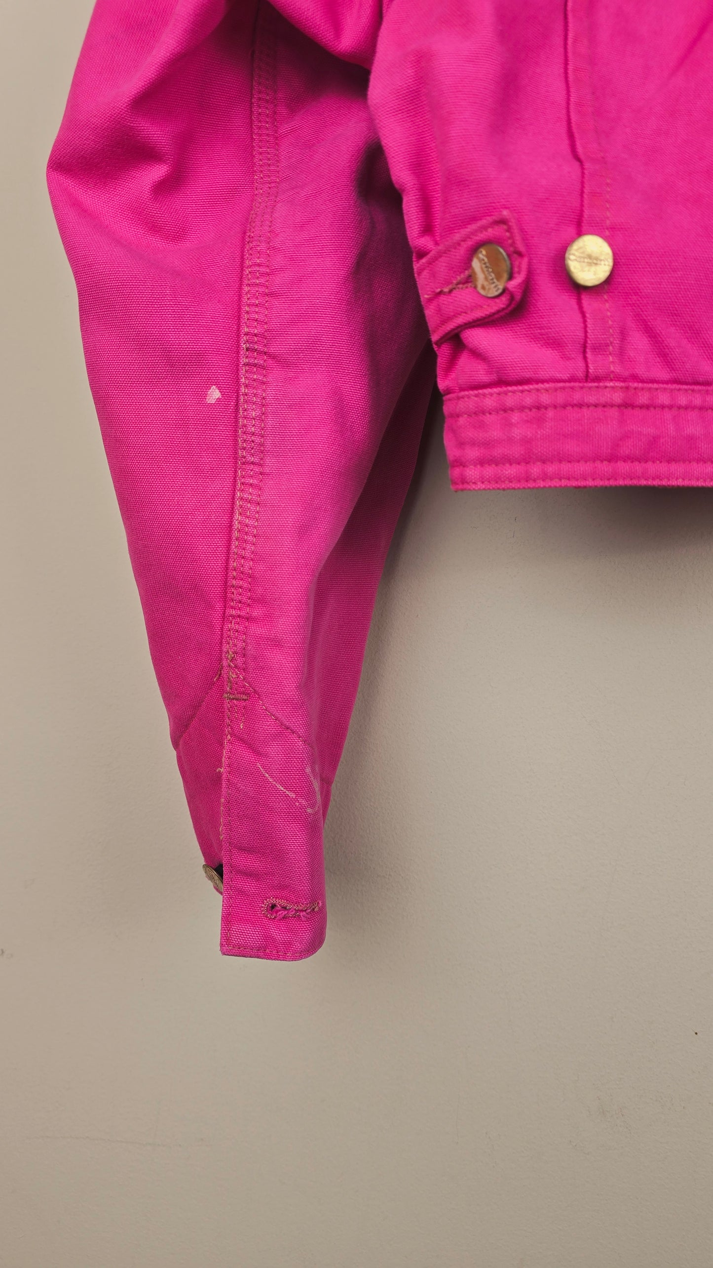 Vintage Carhartt X NY Yankees Cropped Jacket | Hot Pink | Size XL | OP2
