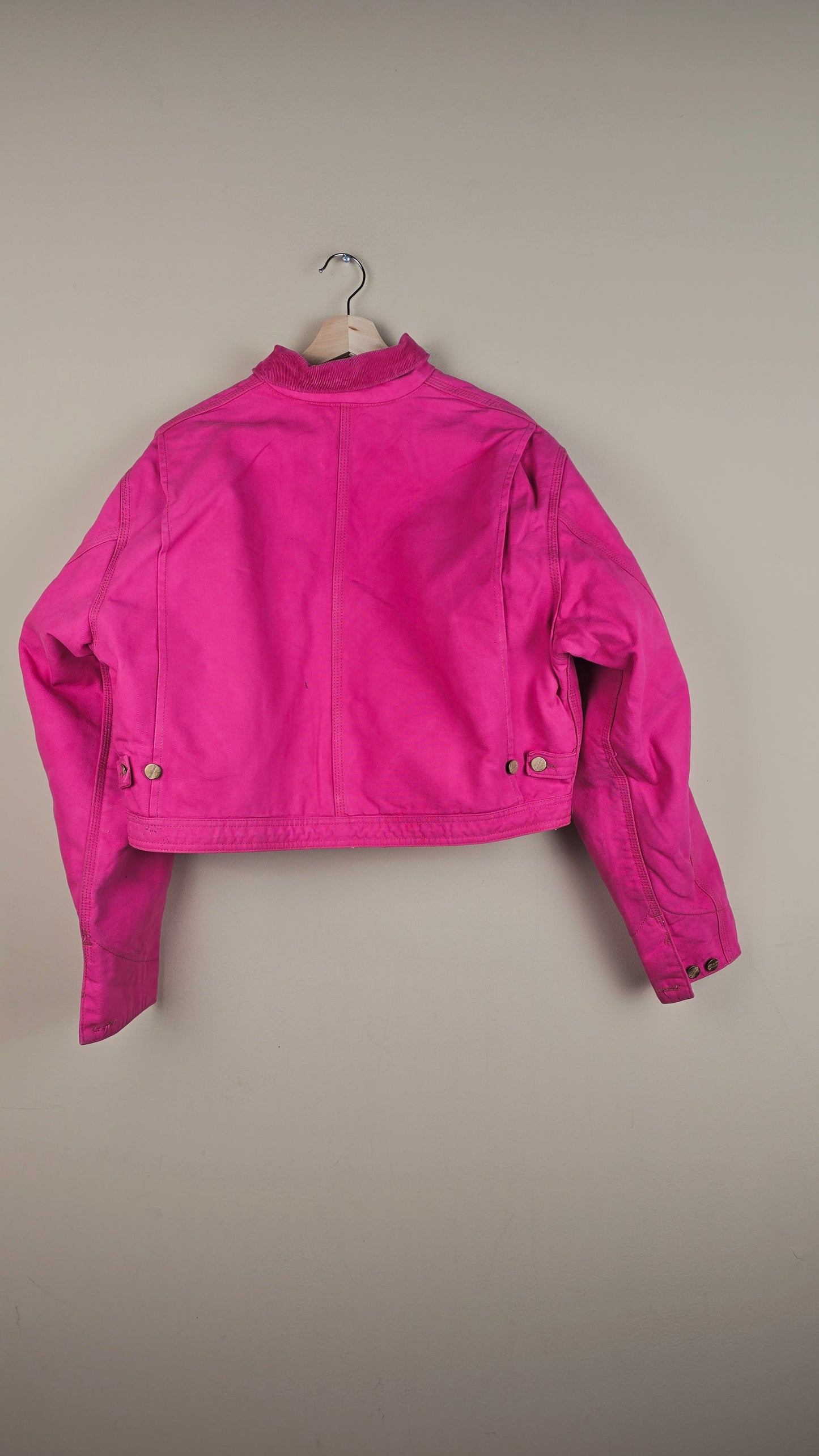 Vintage Carhartt X NY Yankees Cropped Jacket | Hot Pink | Size L | OP5