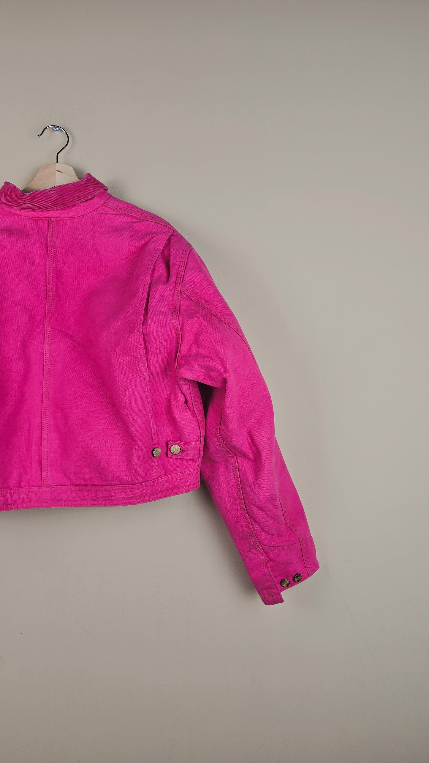 Vintage Carhartt X NY Yankees Cropped Jacket | Hot Pink | Size L | OP5