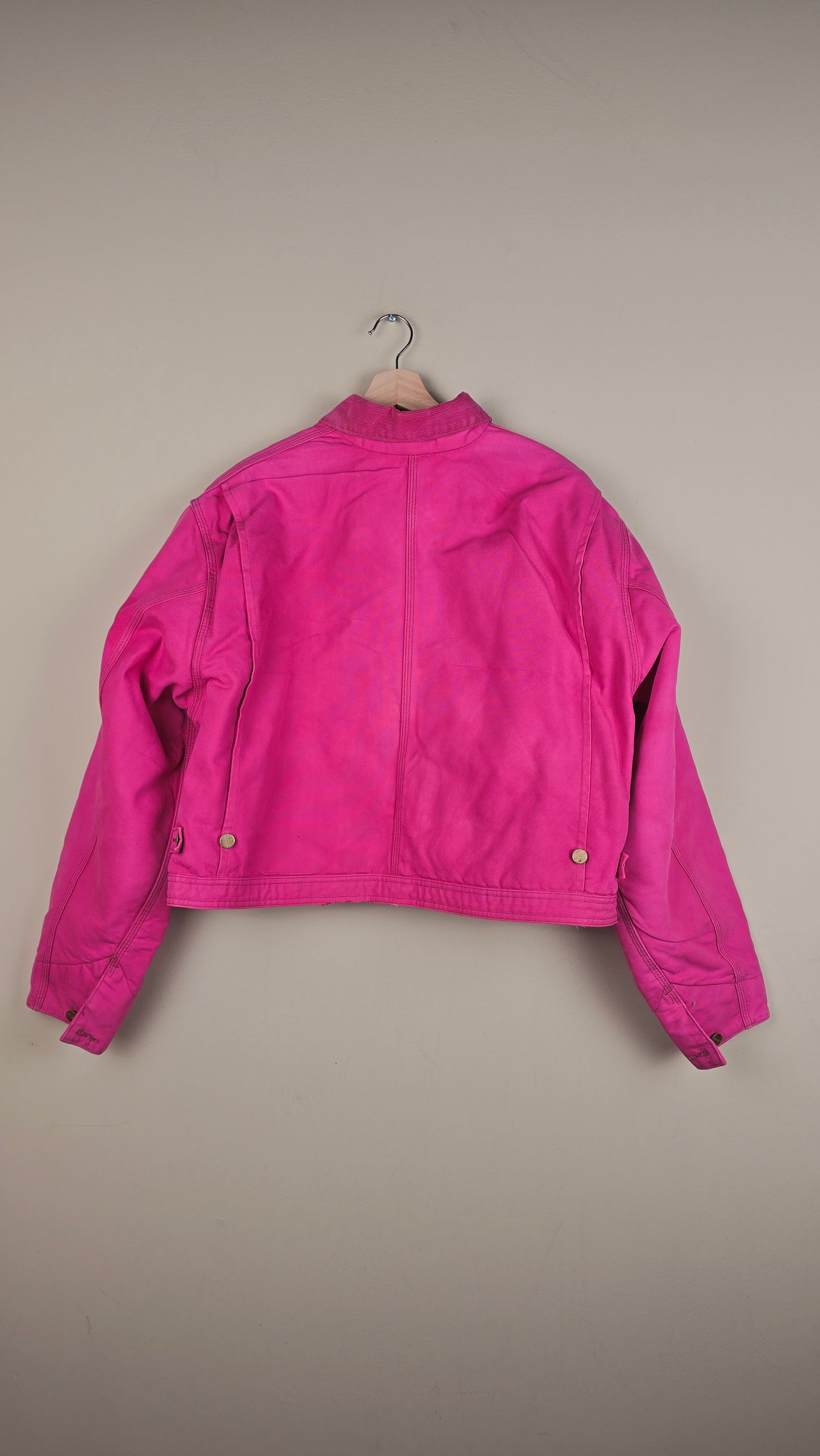 Vintage Carhartt X NY Yankees Cropped Jacket | Hot Pink | Size 2XL | OP7