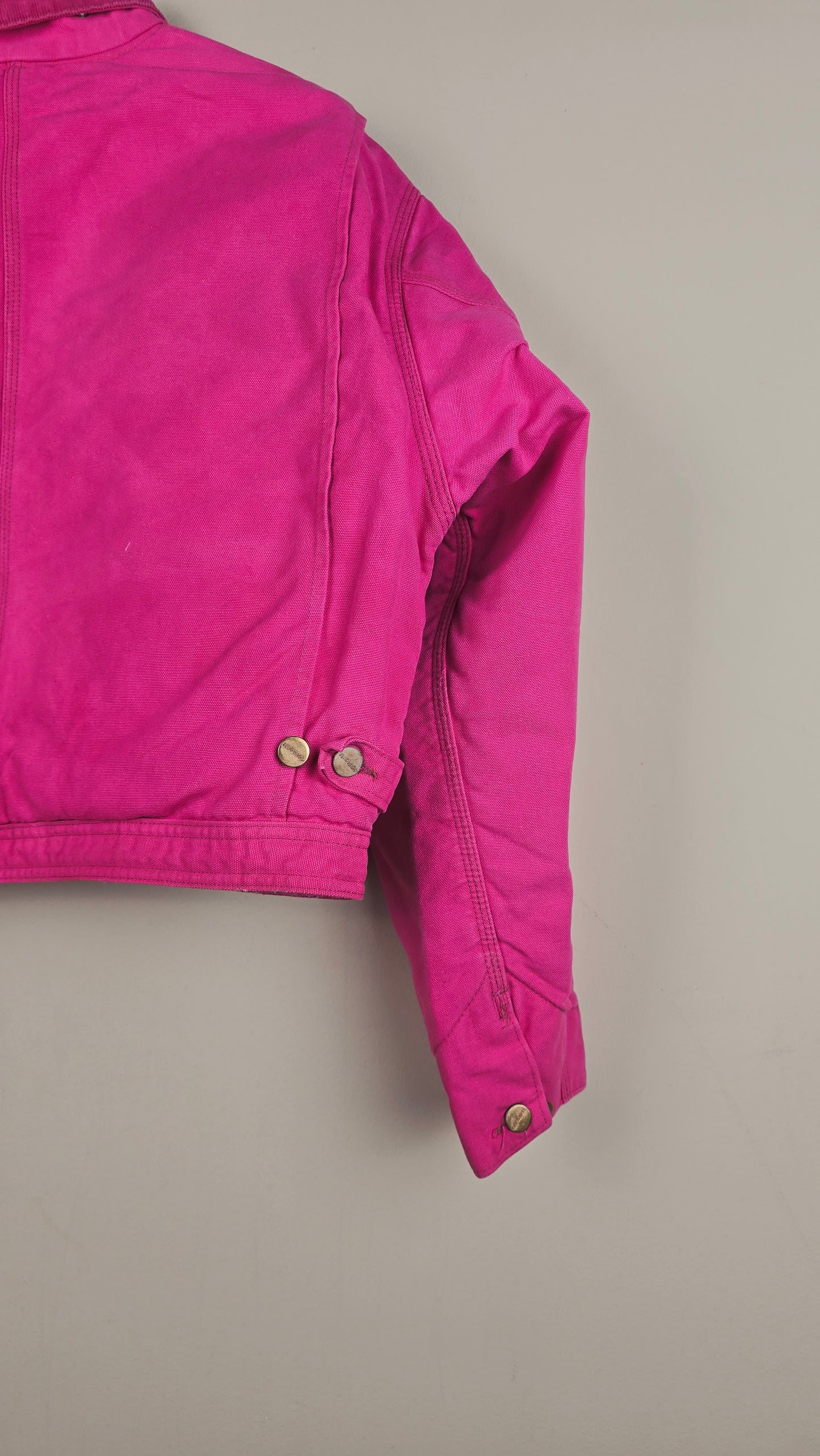 Vintage Carhartt X NY Yankees Cropped Jacket | Hot Pink | Size XL | OP8