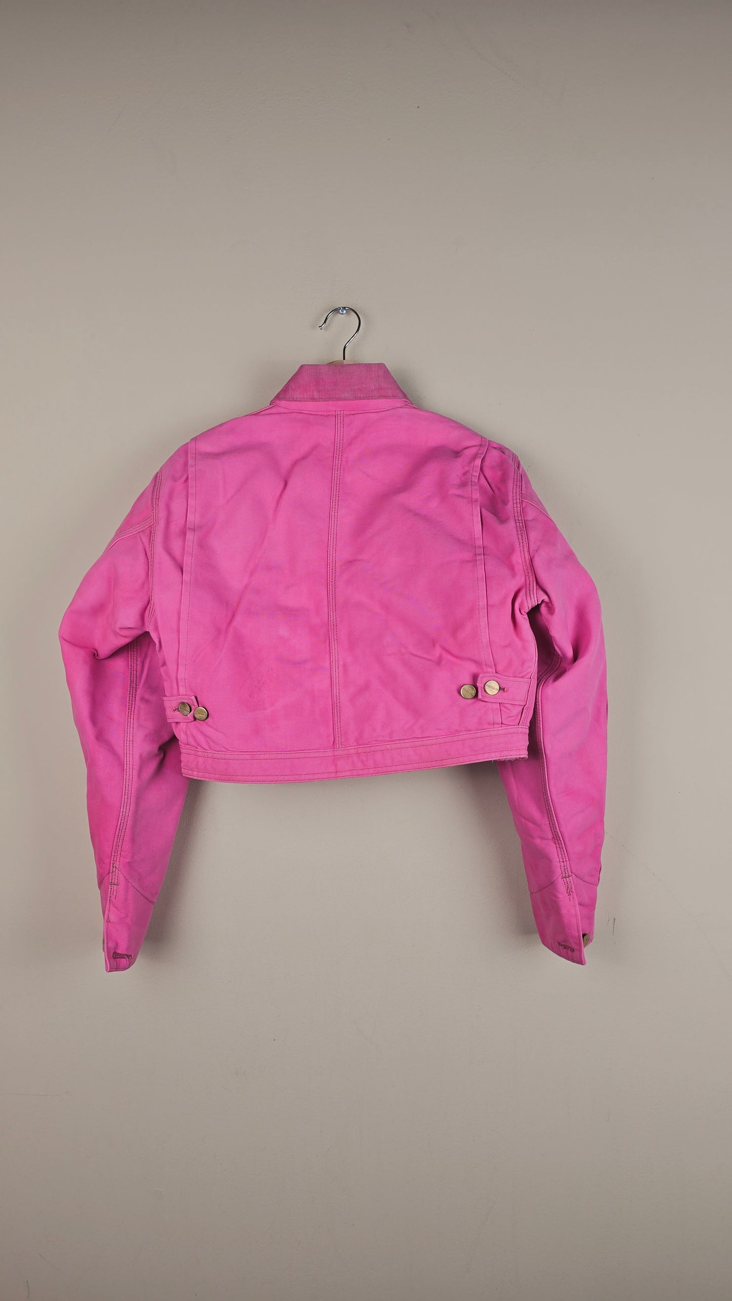 Vintage Carhartt X NY Yankees Cropped Jacket | Baby Pink | Size XS | OP11