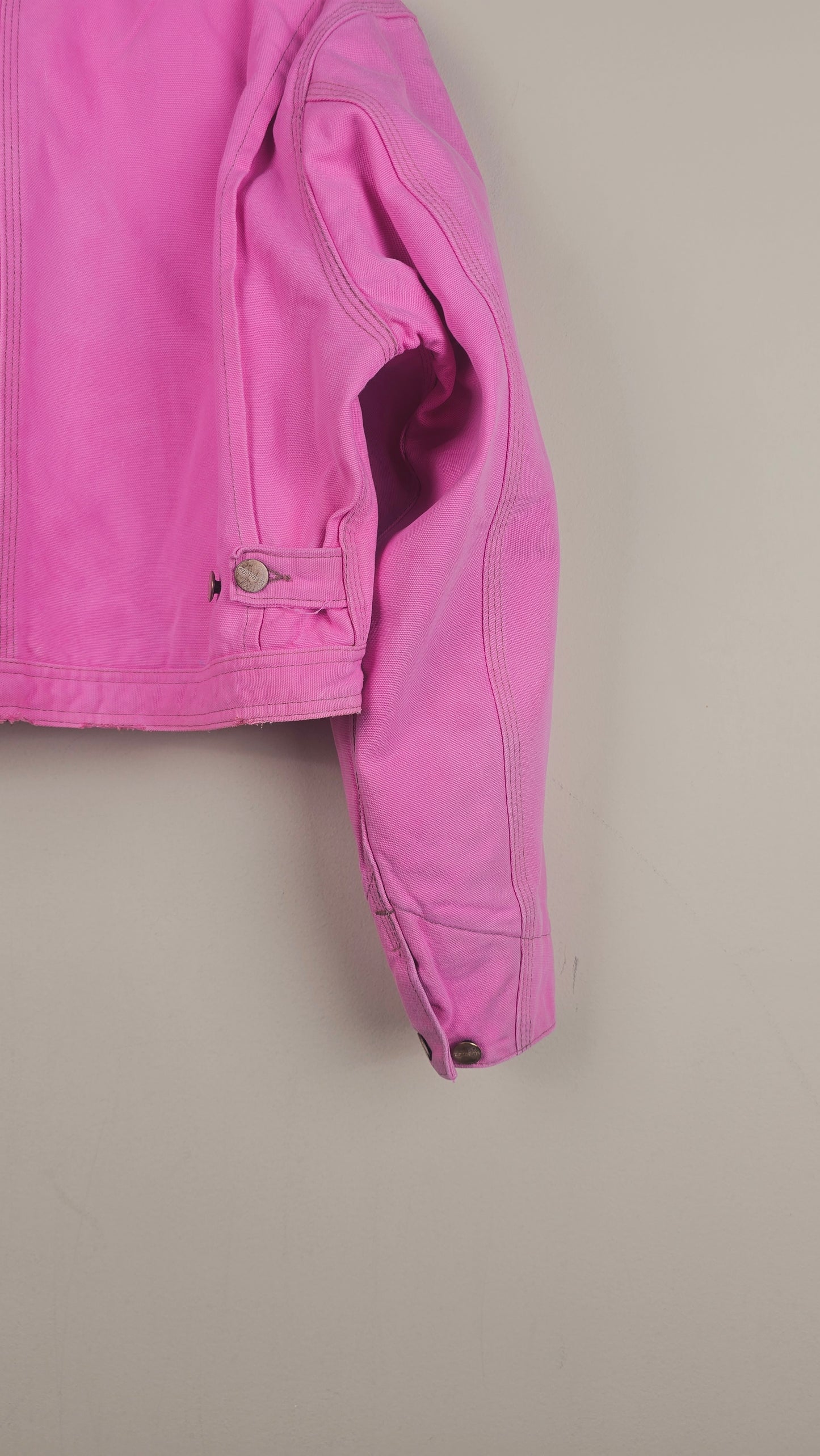 Vintage Carhartt X NY Yankees Cropped Jacket | Baby Pink | Size M | OP12