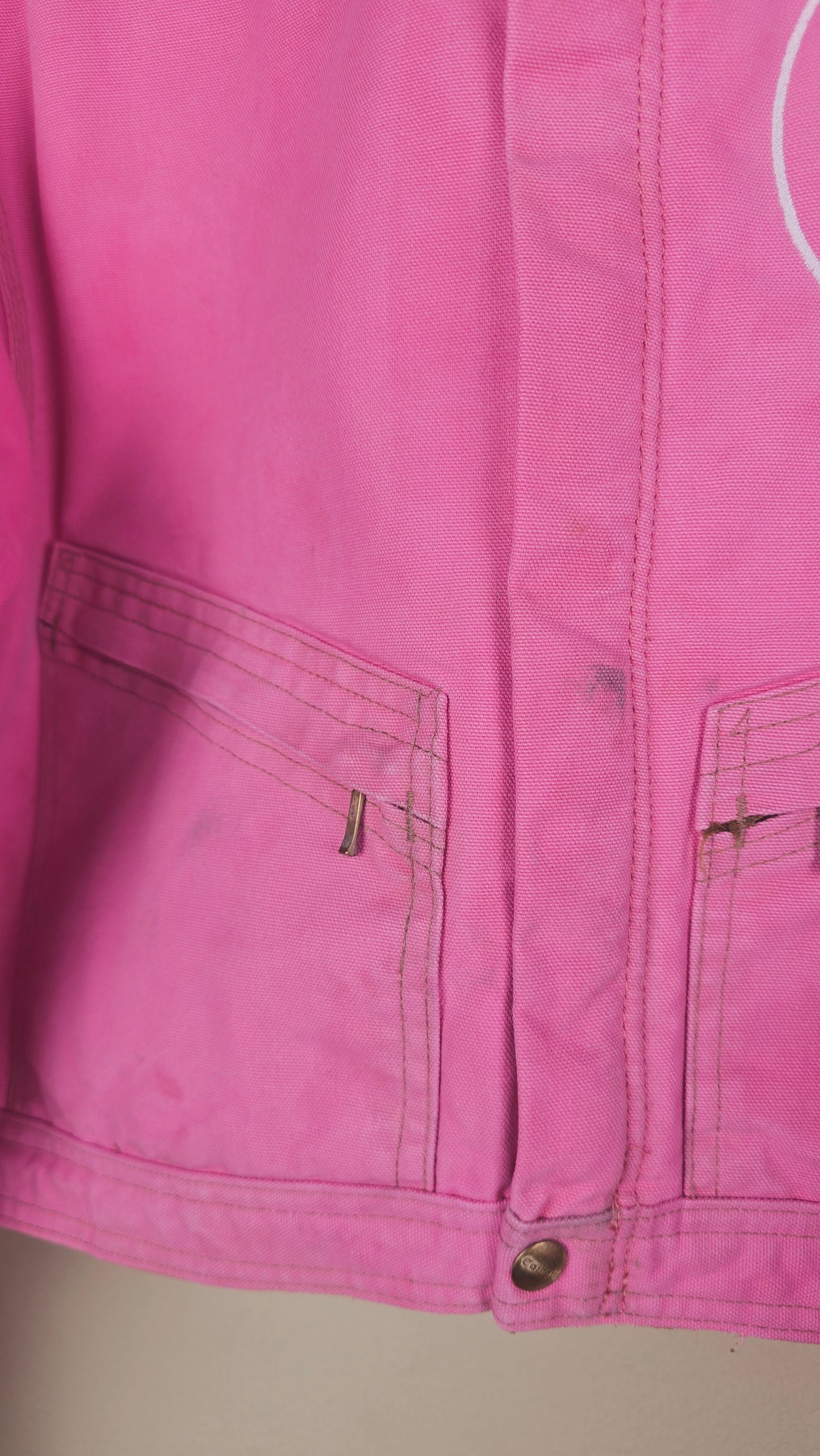 Vintage Carhartt X NY Yankees Cropped Jacket | Baby Pink | Size M | OP13