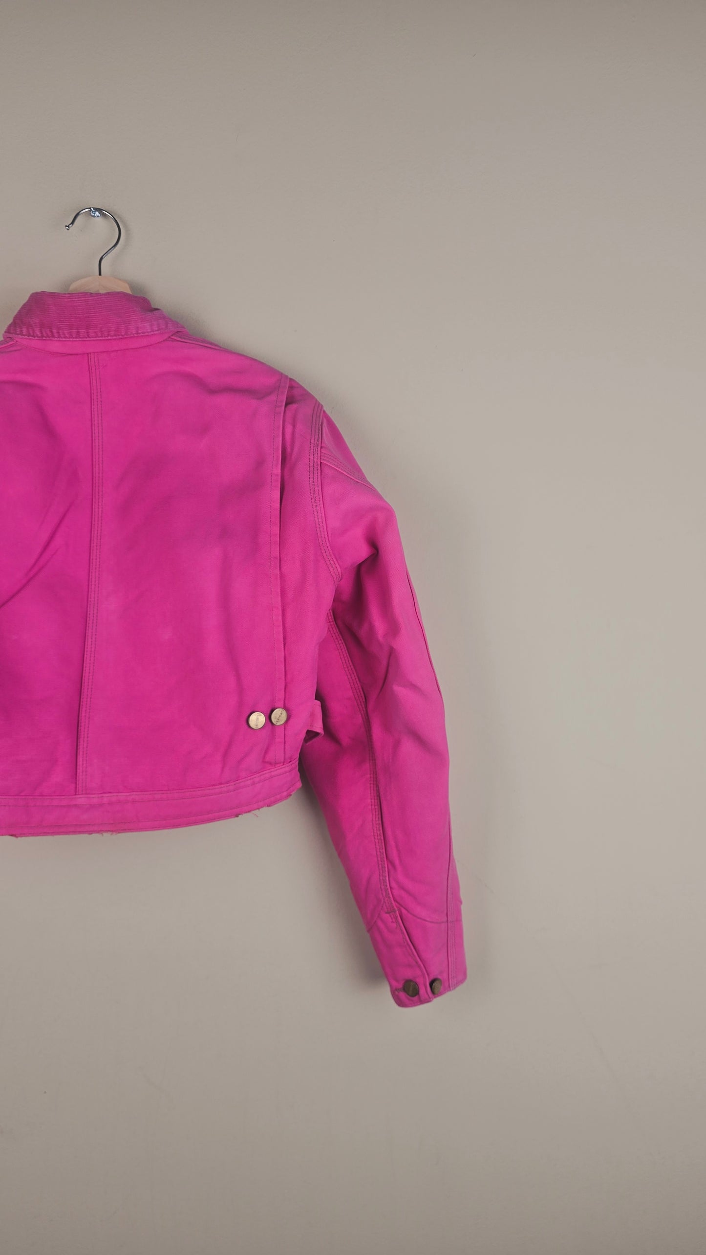 Vintage Carhartt X NY Yankees Cropped Jacket | Hot Pink | Size XS | OP15