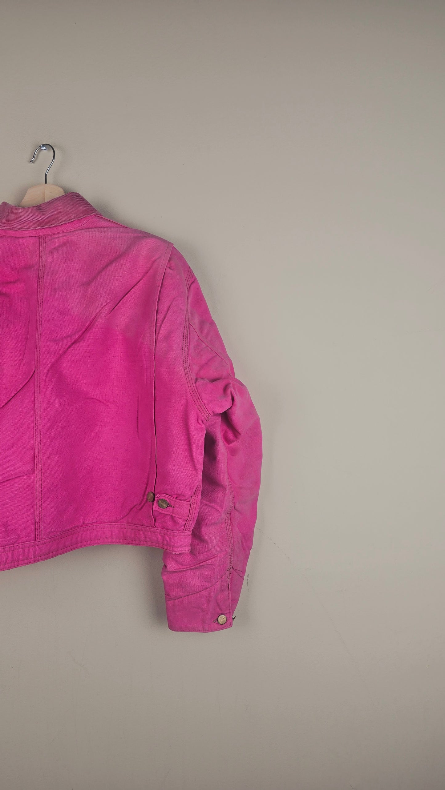 Vintage Carhartt X NY Yankees Cropped Jacket | Hot Pink | Size XL | OP16