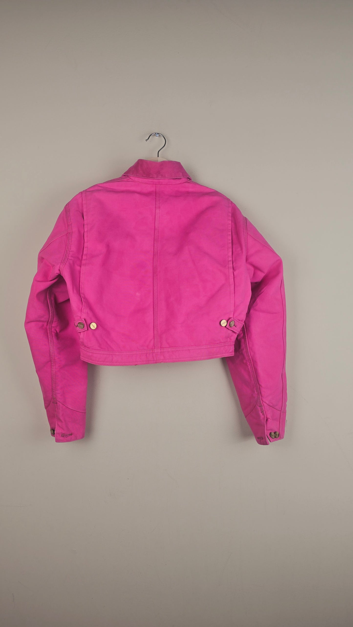 Vintage Carhartt X NY Yankees Cropped Jacket | Hot Pink | Size XS | OP17