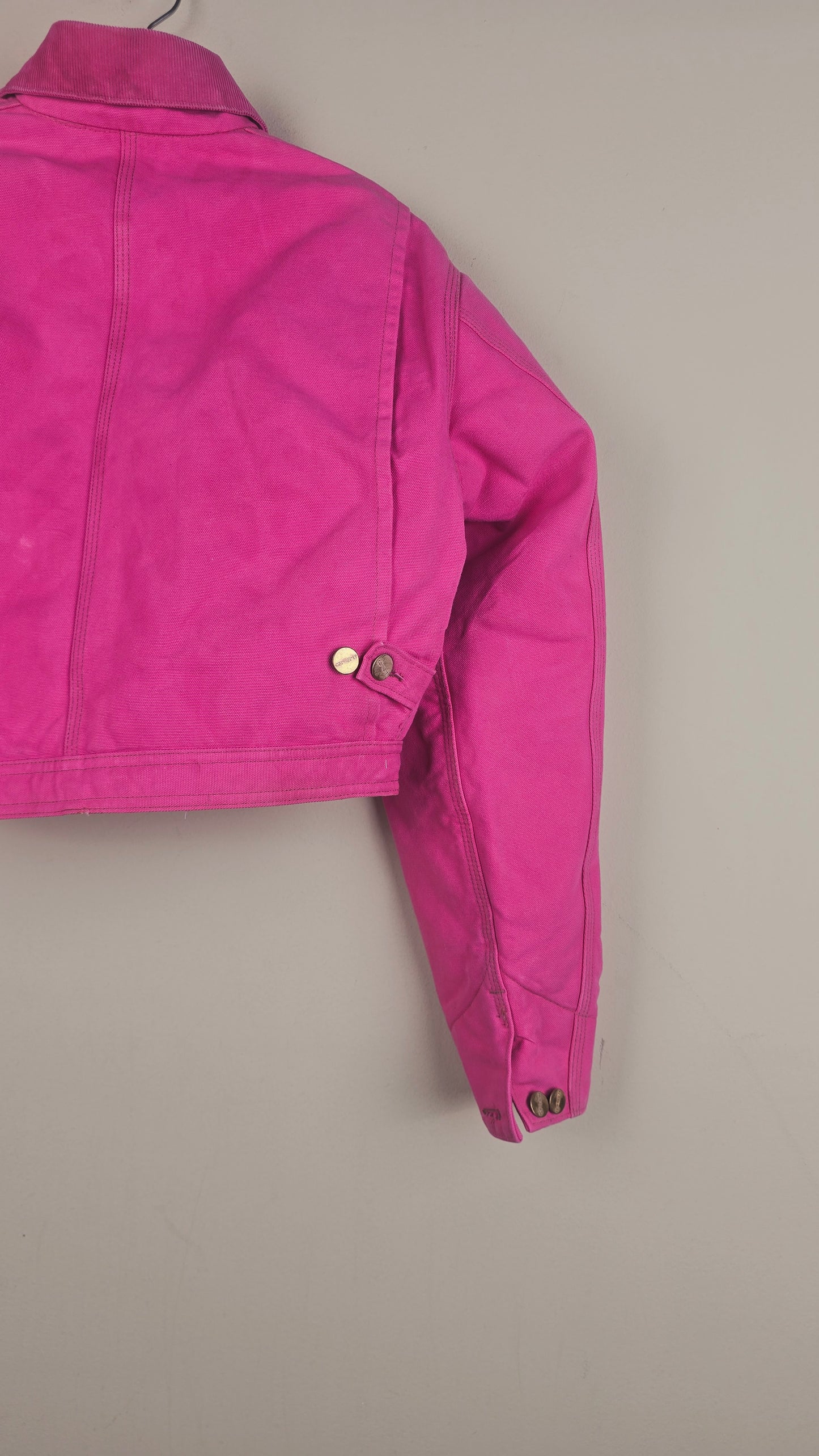 Vintage Carhartt X NY Yankees Cropped Jacket | Hot Pink | Size XS | OP17