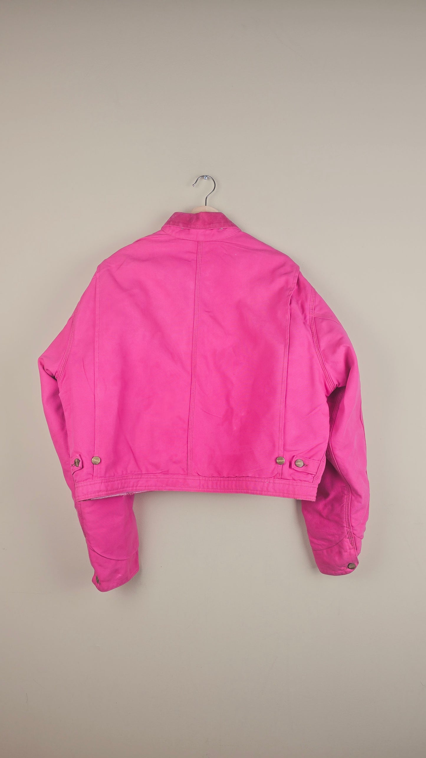Vintage Carhartt X NY Yankees Cropped Jacket | Hot Pink | Size 2XL | OP18