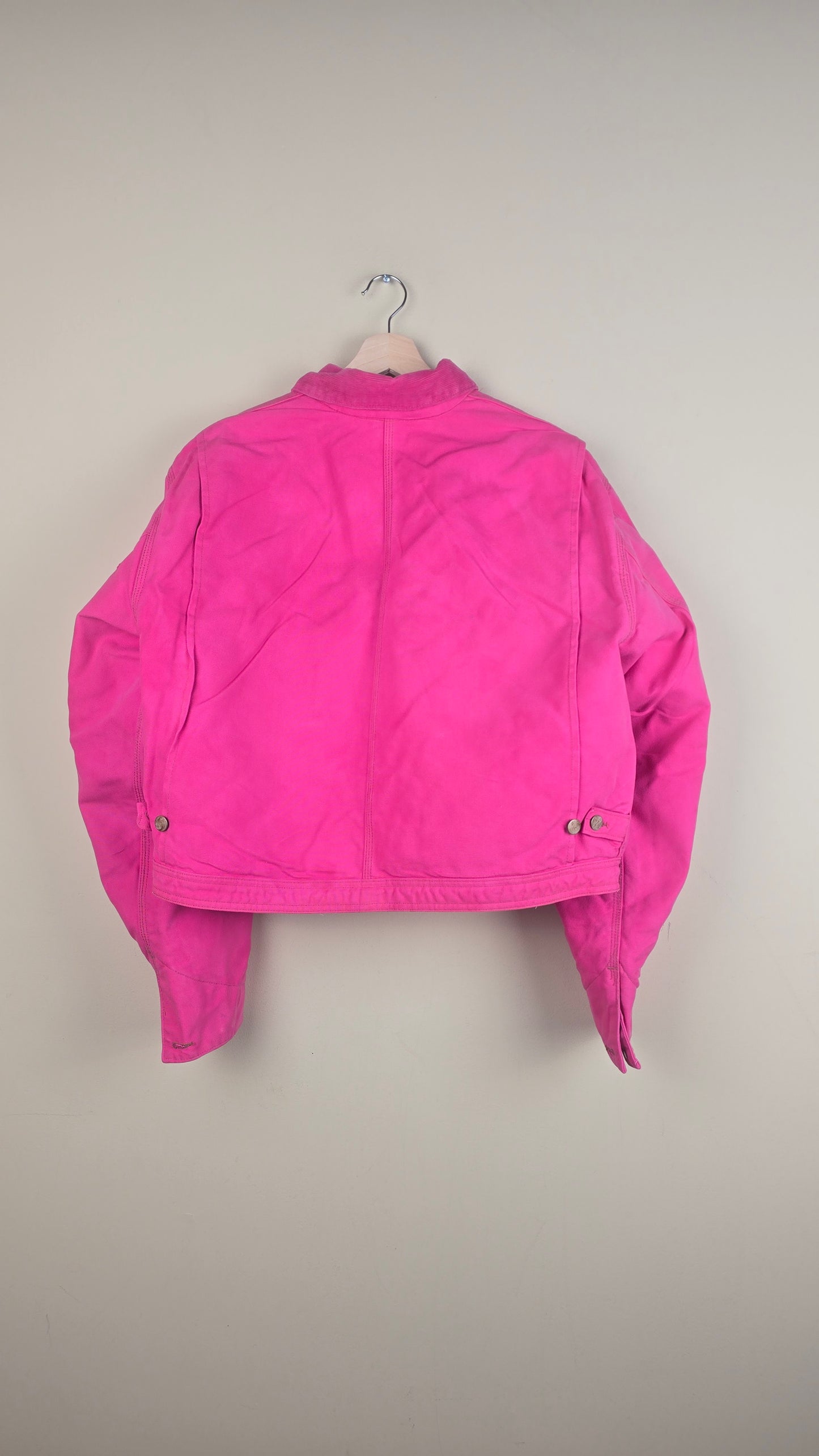 Vintage Carhartt X NY Yankees Cropped Jacket | Hot Pink | Size 2XL | OP19