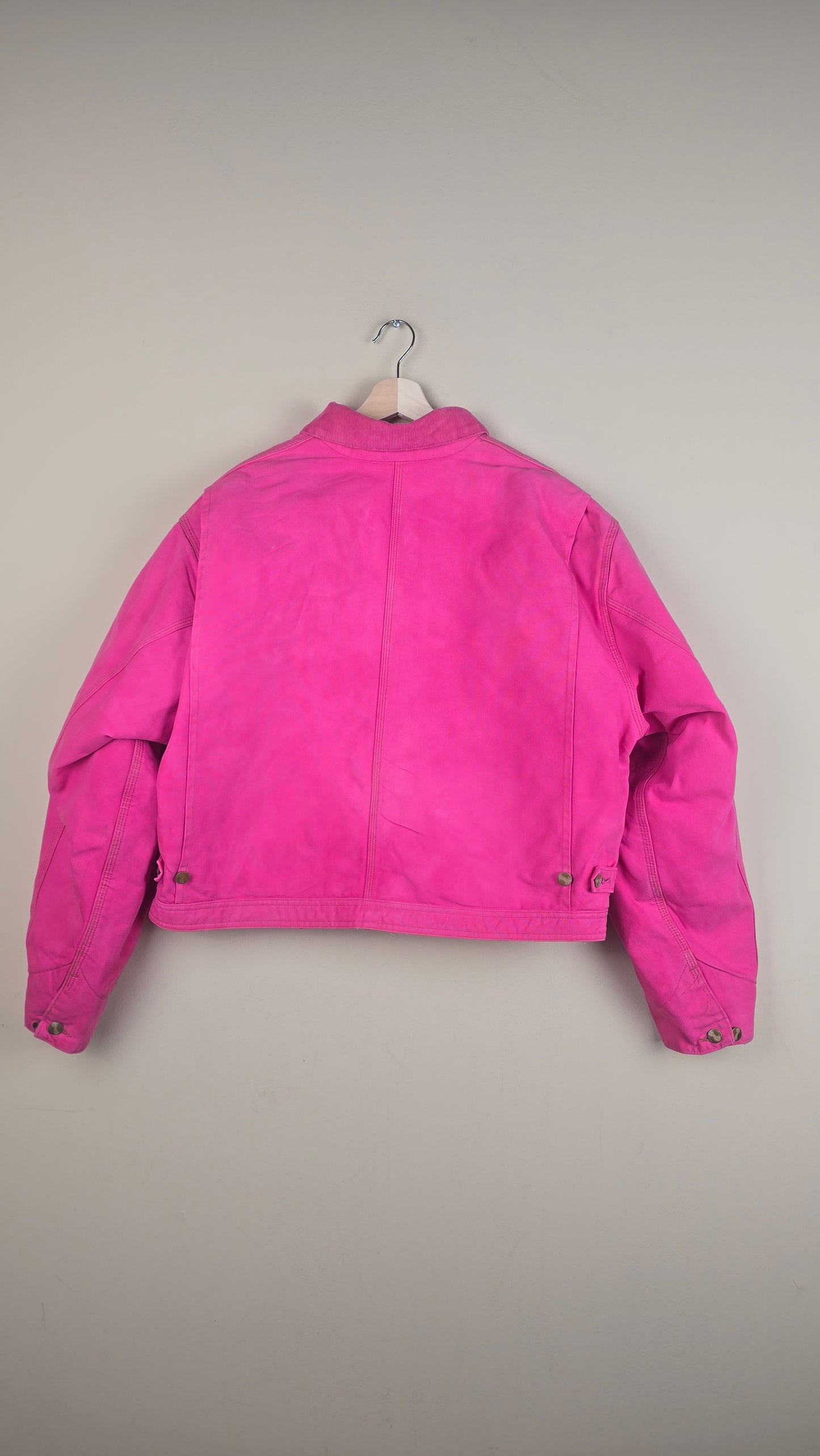Vintage Carhartt X NY Yankees Cropped Jacket | Hot Pink | Size 2XL | OP20