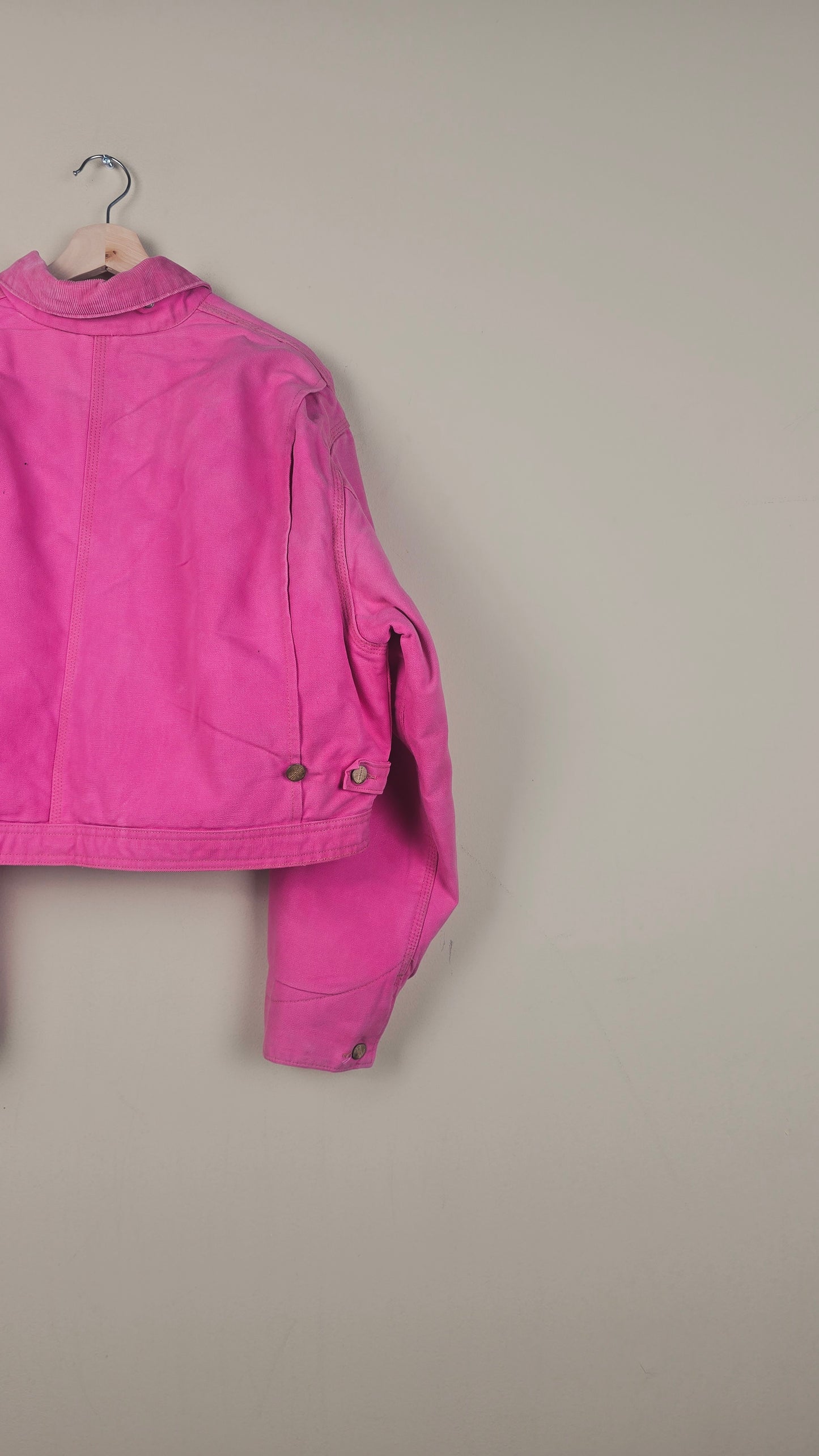Vintage Carhartt X NY Yankees Cropped Jacket | Hot Pink | Size XL | OP23