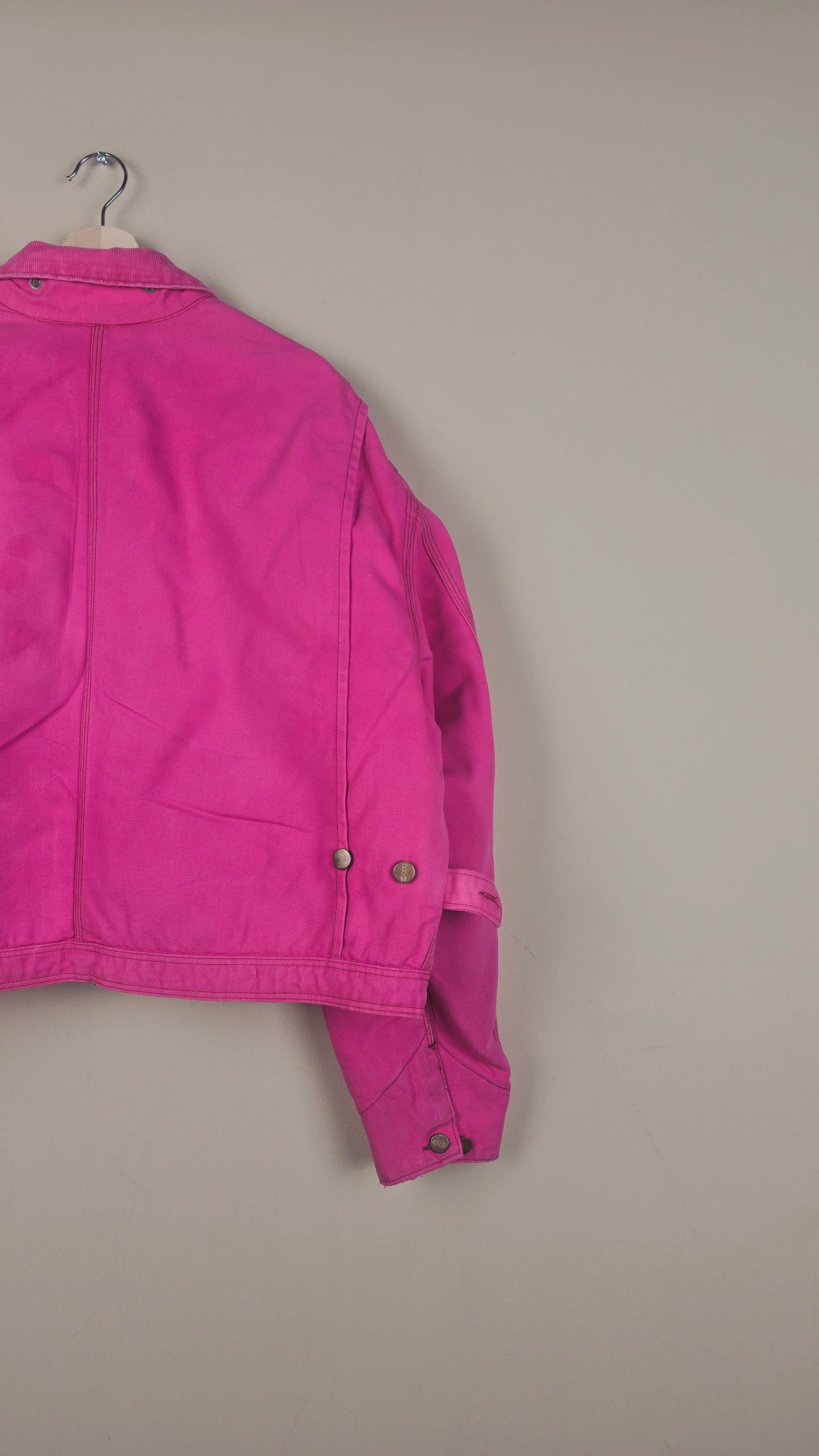 Vintage Carhartt X NY Yankees Cropped Jacket | Hot Pink | Size 2XL | OP31