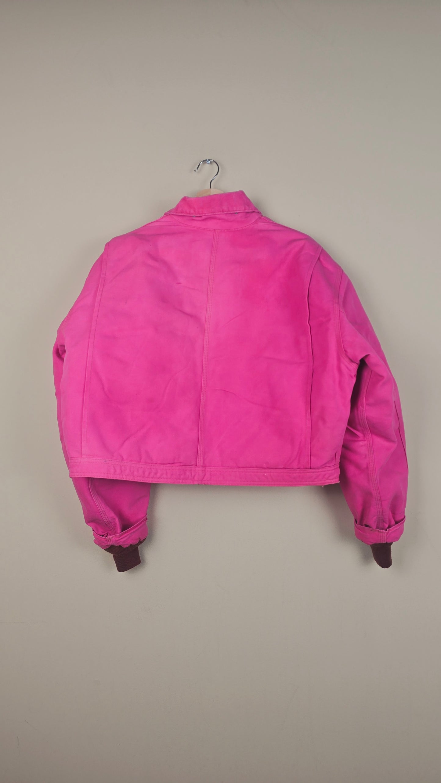 Vintage Carhartt X NY Yankees Cropped Jacket | Hot Pink | Size 2XL | OP32