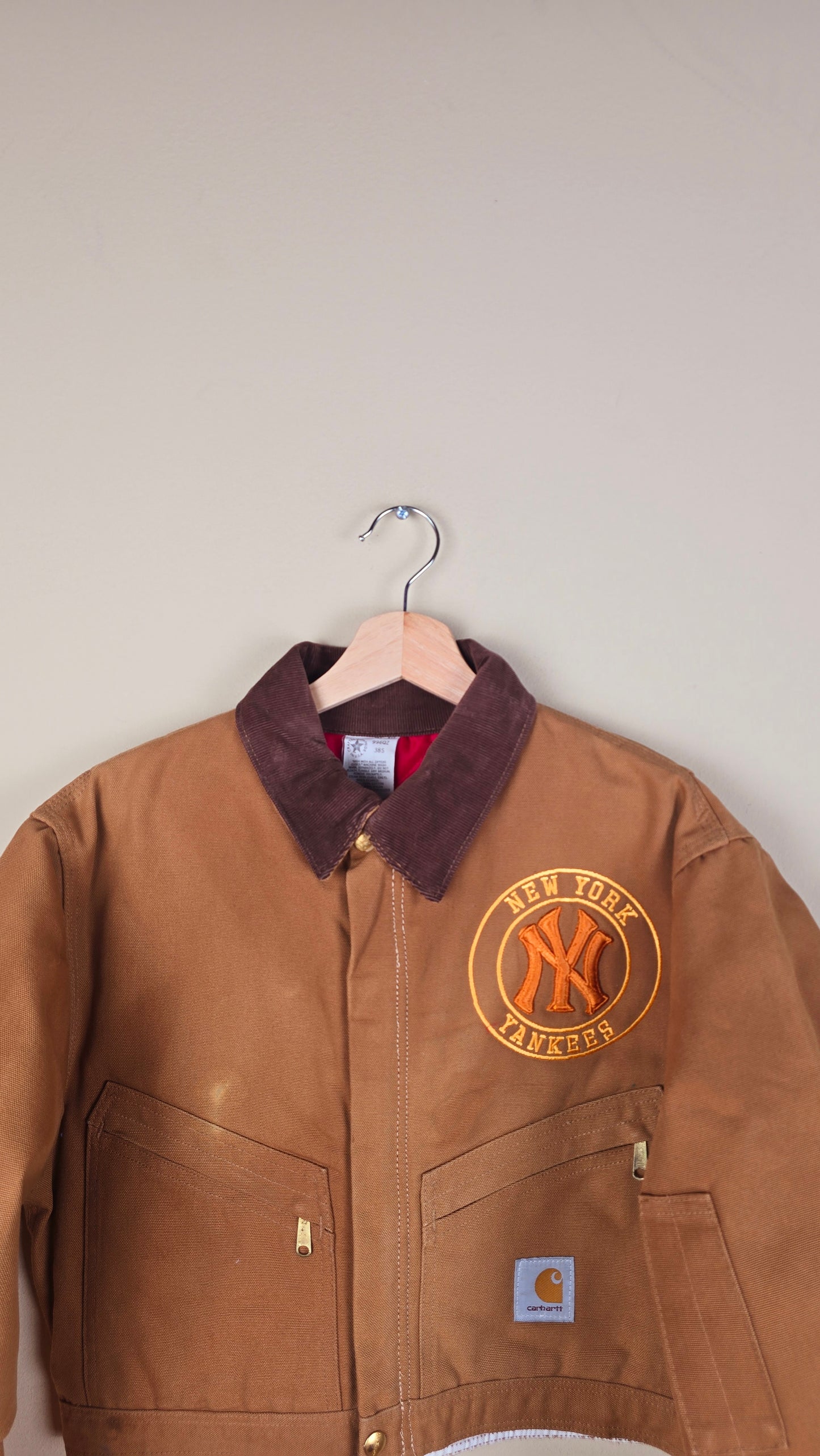 Vintage Carhartt X NY Yankees Cropped Jacket | Brown | Size S | OB3
