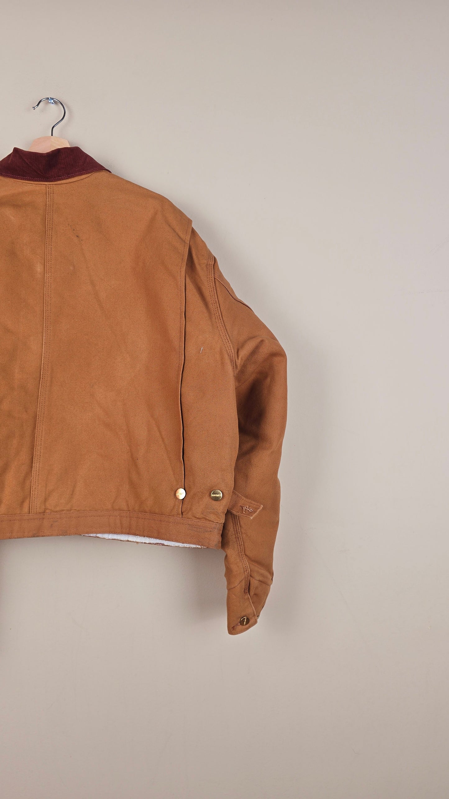Vintage Carhartt X NY Yankees Cropped Jacket | Brown | Size 3xL | OB4