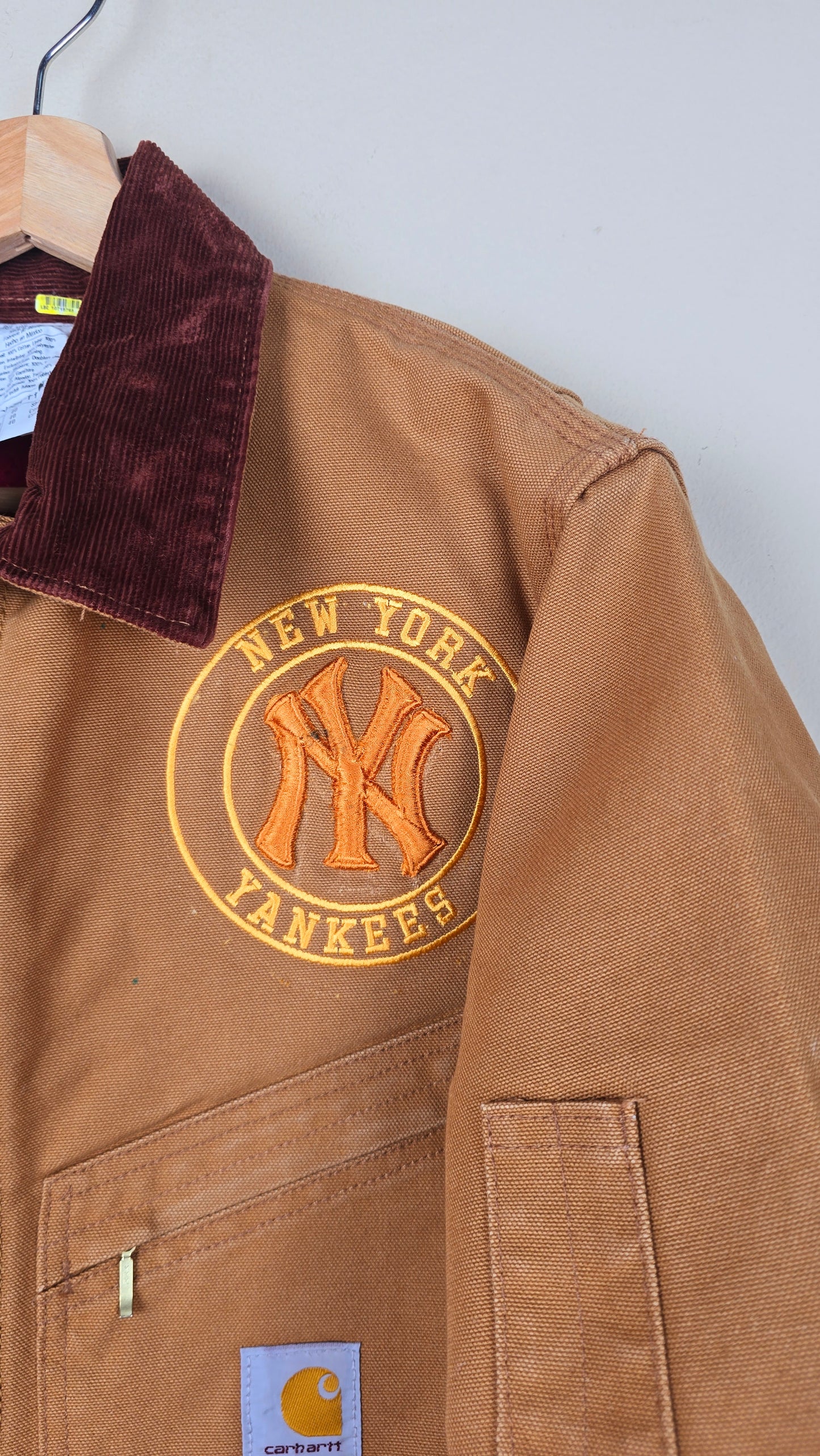 Vintage Carhartt X NY Yankees Cropped Jacket | Brown | Size S | OB9