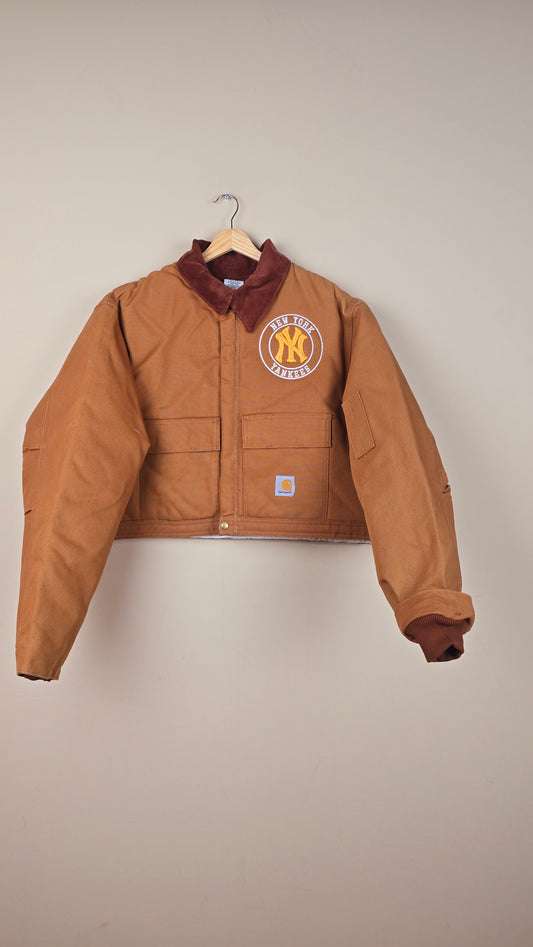 Vintage Carhartt X NY Yankees Cropped Jacket | Brown | Size 2XL | OB10