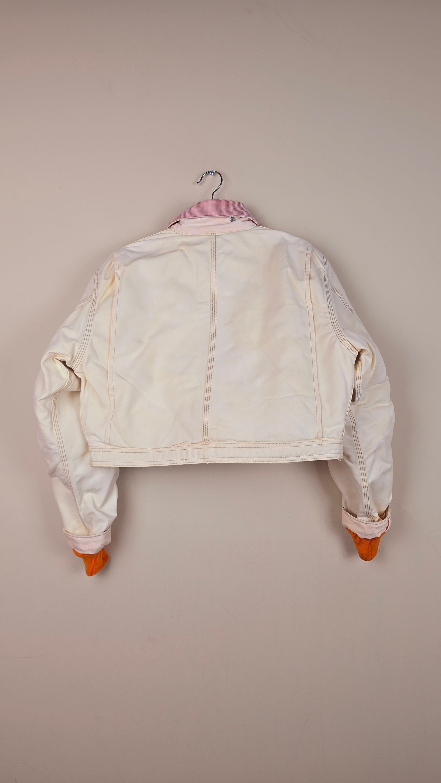 Vintage Carhartt X NY Yankees Cropped Jacket | Beige | Size S | OC1