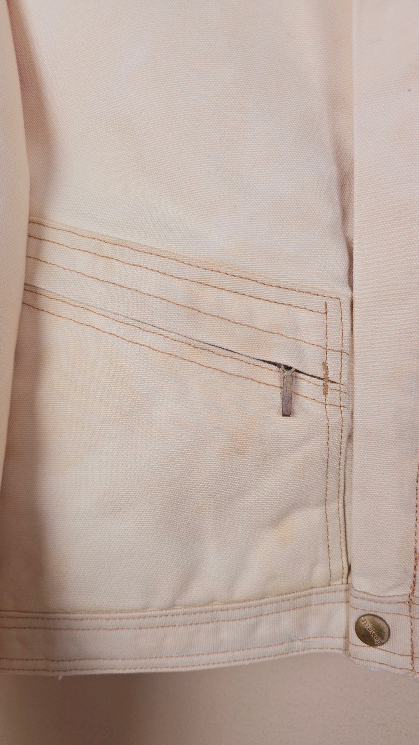Vintage Carhartt X NY Yankees Cropped Jacket | Beige | Size M/L | OC2