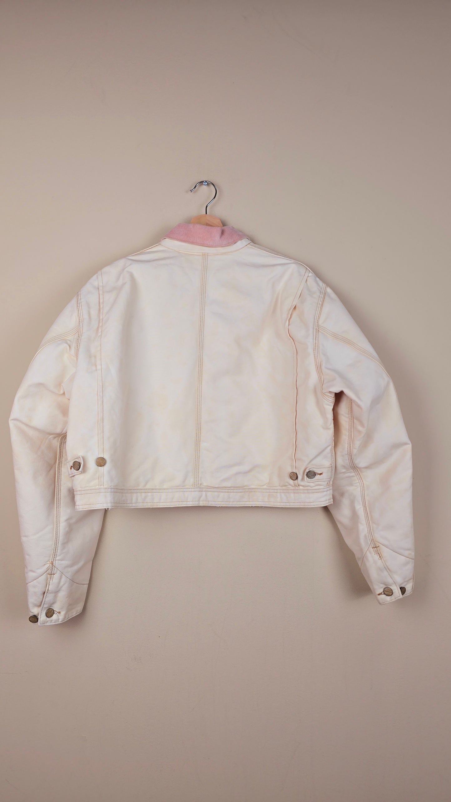 Vintage Carhartt X NY Yankees Cropped Jacket | Beige | Size M/L | OC2
