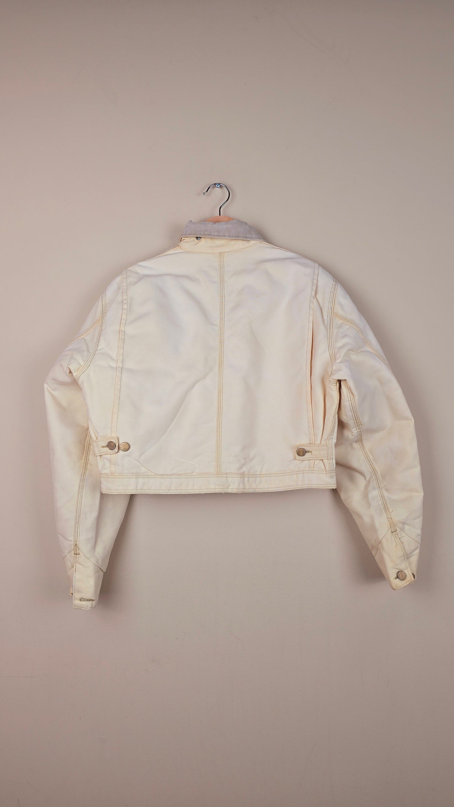 Vintage Carhartt X NY Yankees Cropped Jacket | Beige | Size S | OC3