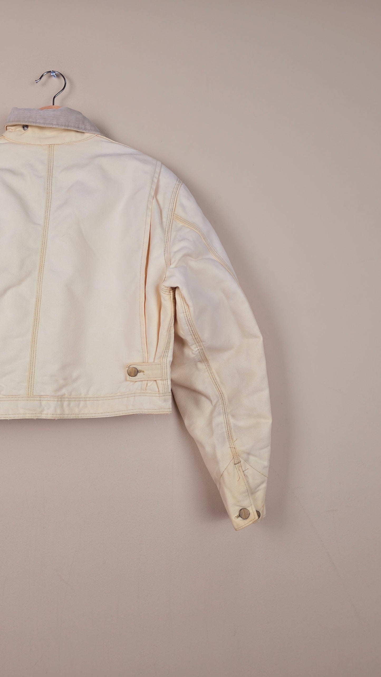 Vintage Carhartt X NY Yankees Cropped Jacket | Beige | Size S | OC3