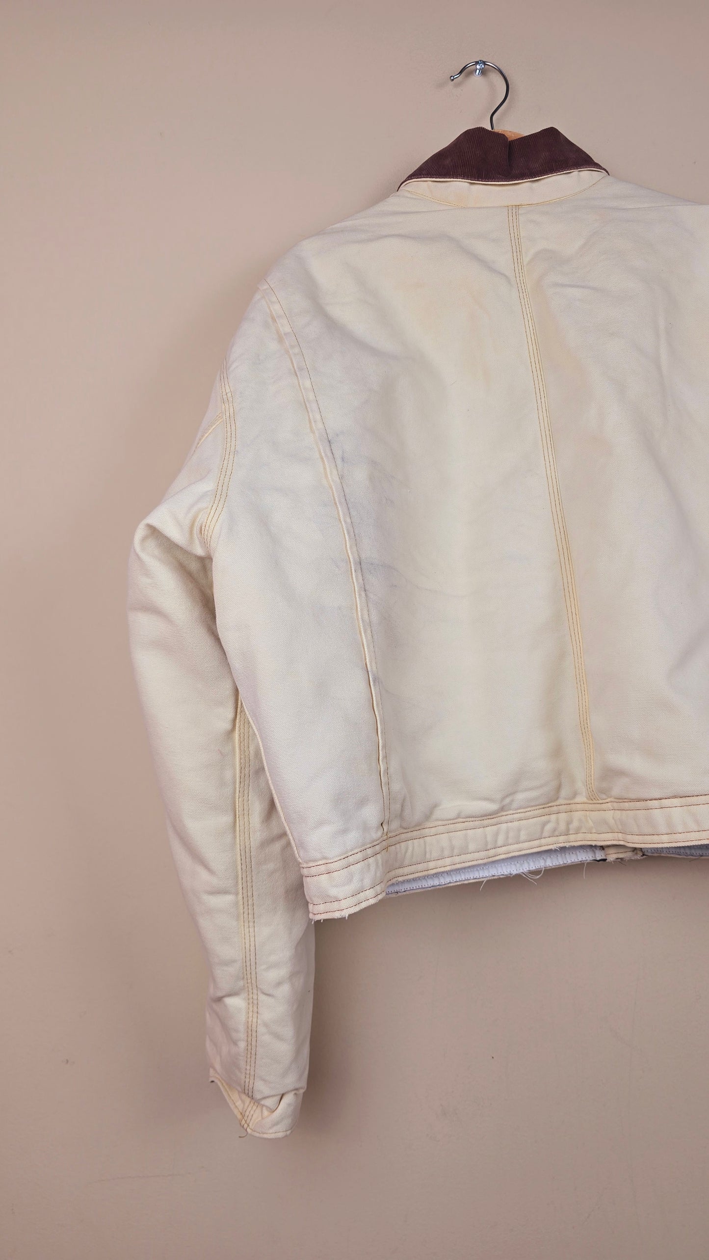 Vintage Carhartt X NY Yankees Cropped Jacket | Beige | Size 3xL | OC5