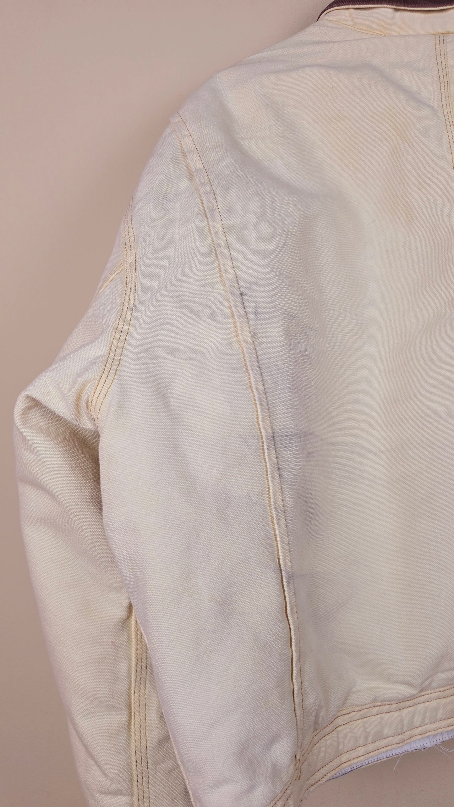 Vintage Carhartt X NY Yankees Cropped Jacket | Beige | Size 3xL | OC5