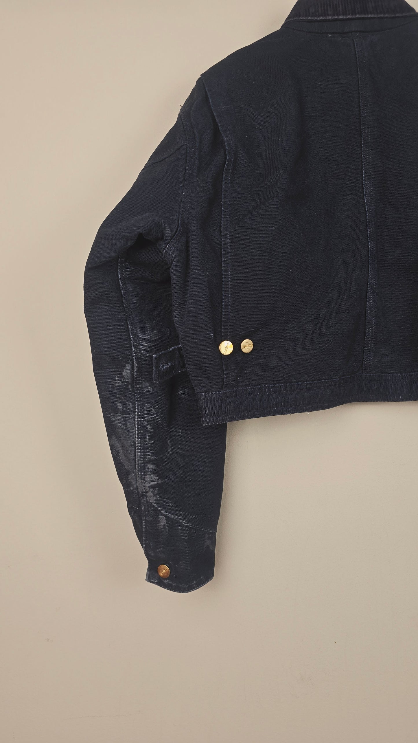 Vintage Carhartt X NY Yankees Cropped Jacket | Black | Size M | OBL3