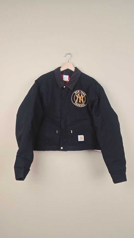 Vintage Carhartt X NY Yankees Cropped Jacket | Black | Size 3XL | OBL7