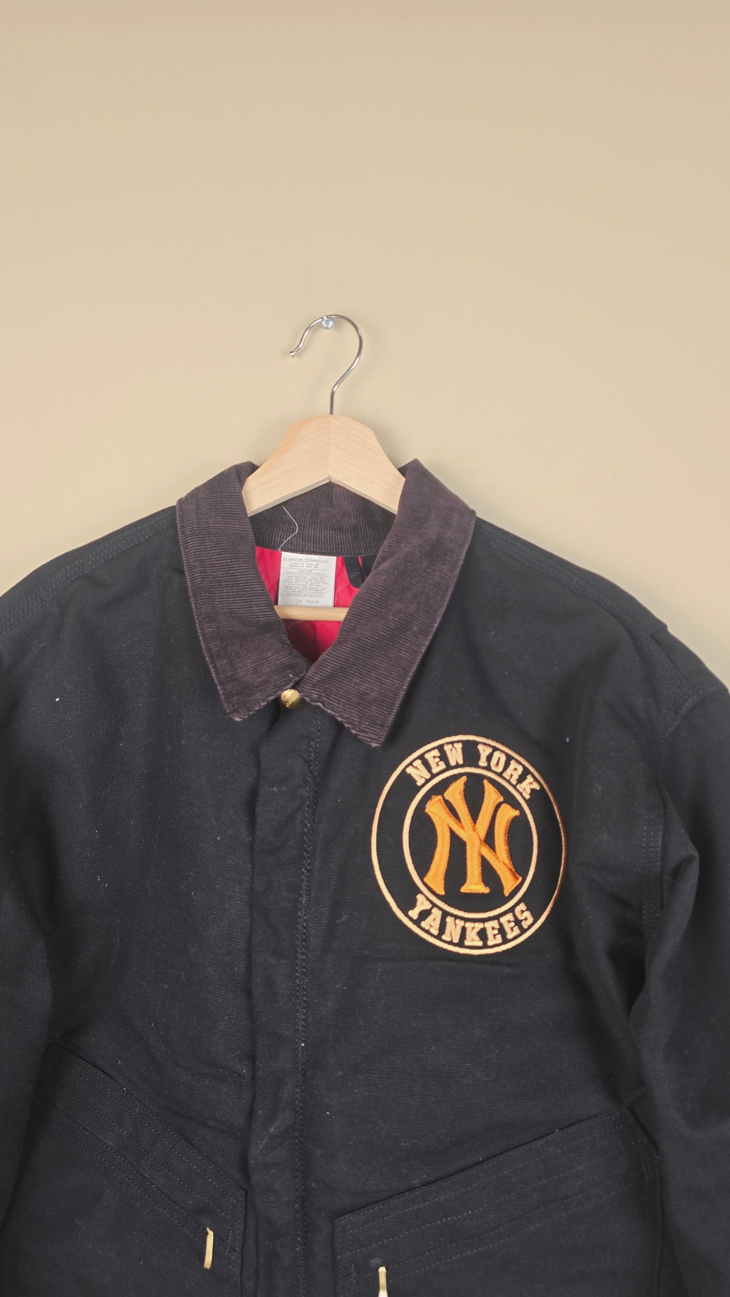 Vintage Carhartt X NY Yankees Cropped Jacket | Black | Size 3XL | OBL7