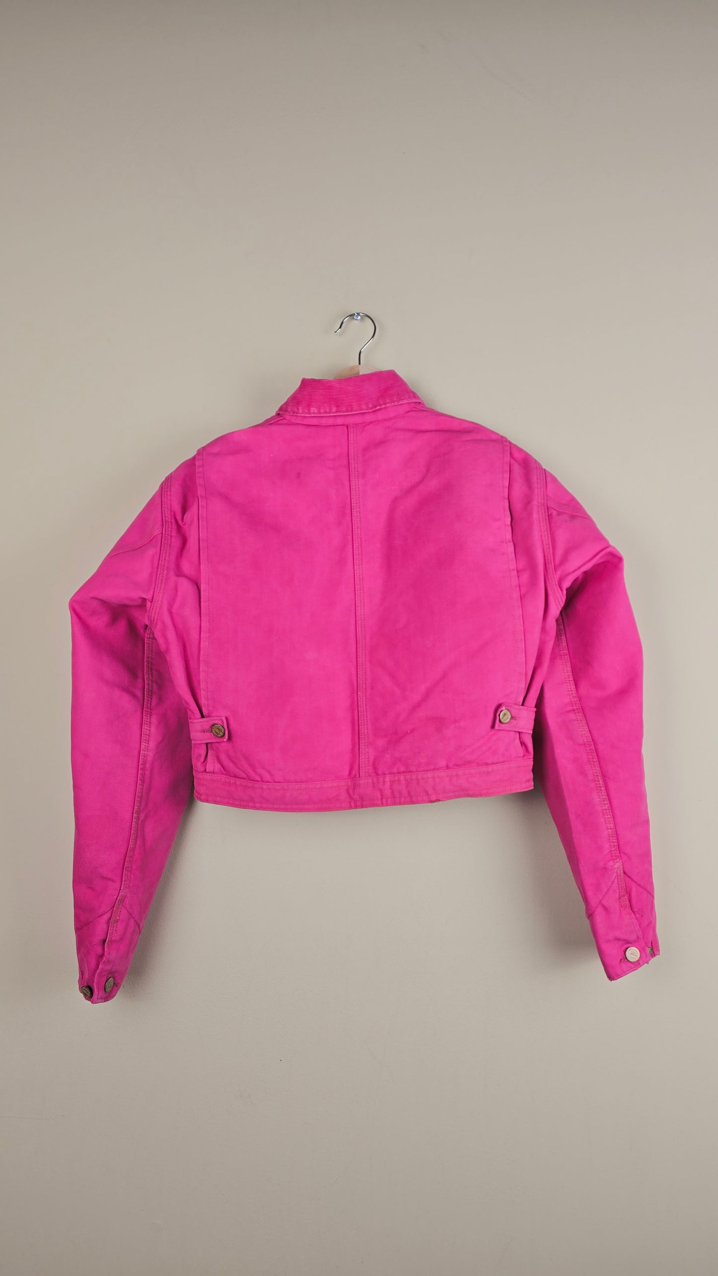Vintage Carhartt X NY Yankees Cropped Jacket | Hot Pink | Size XS | OP36