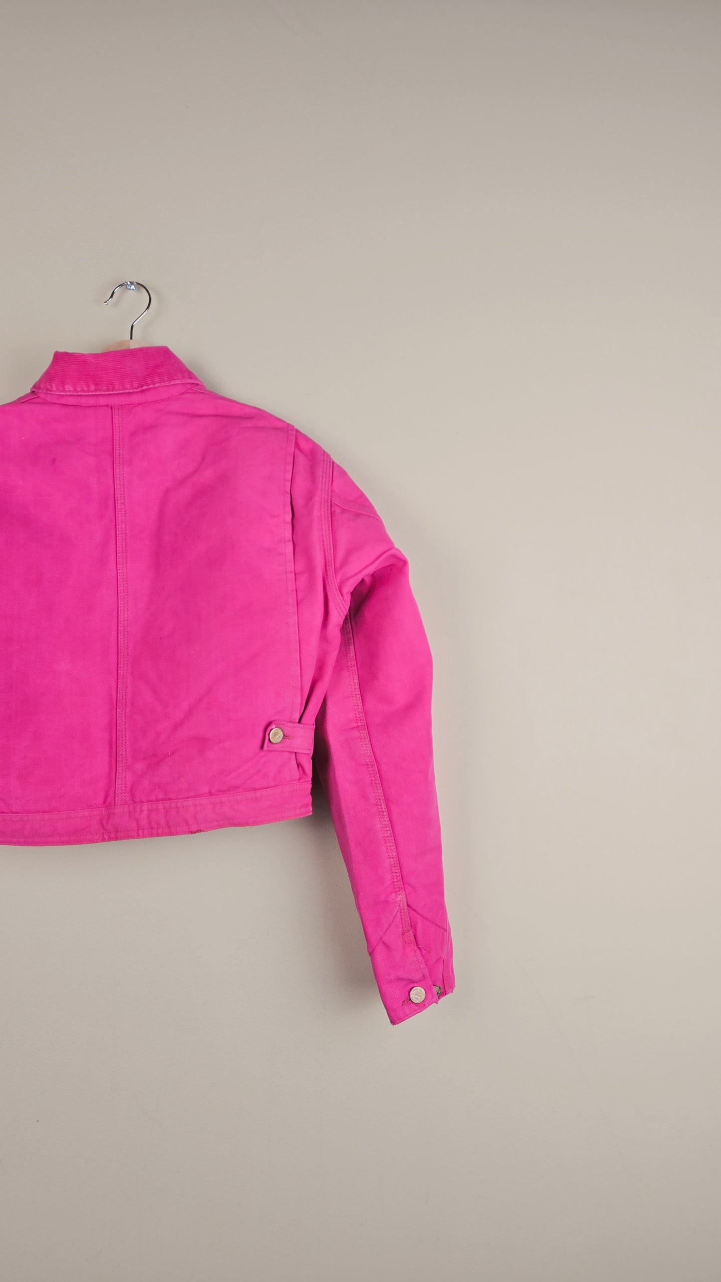 Vintage Carhartt X NY Yankees Cropped Jacket | Hot Pink | Size XS | OP36