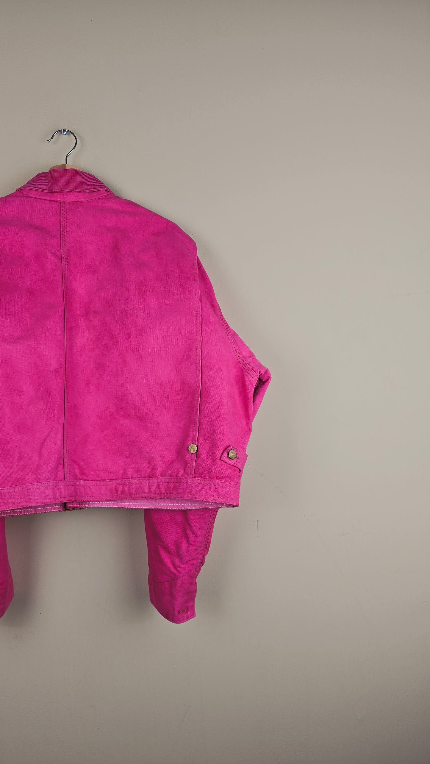 Vintage Carhartt X NY Yankees Cropped Jacket | Hot Pink | Size 2XL | OP38