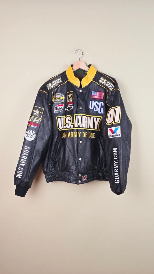 Vintage Jeff Hamilton Reversible US Army Leather Jacket (Size L) | VET01