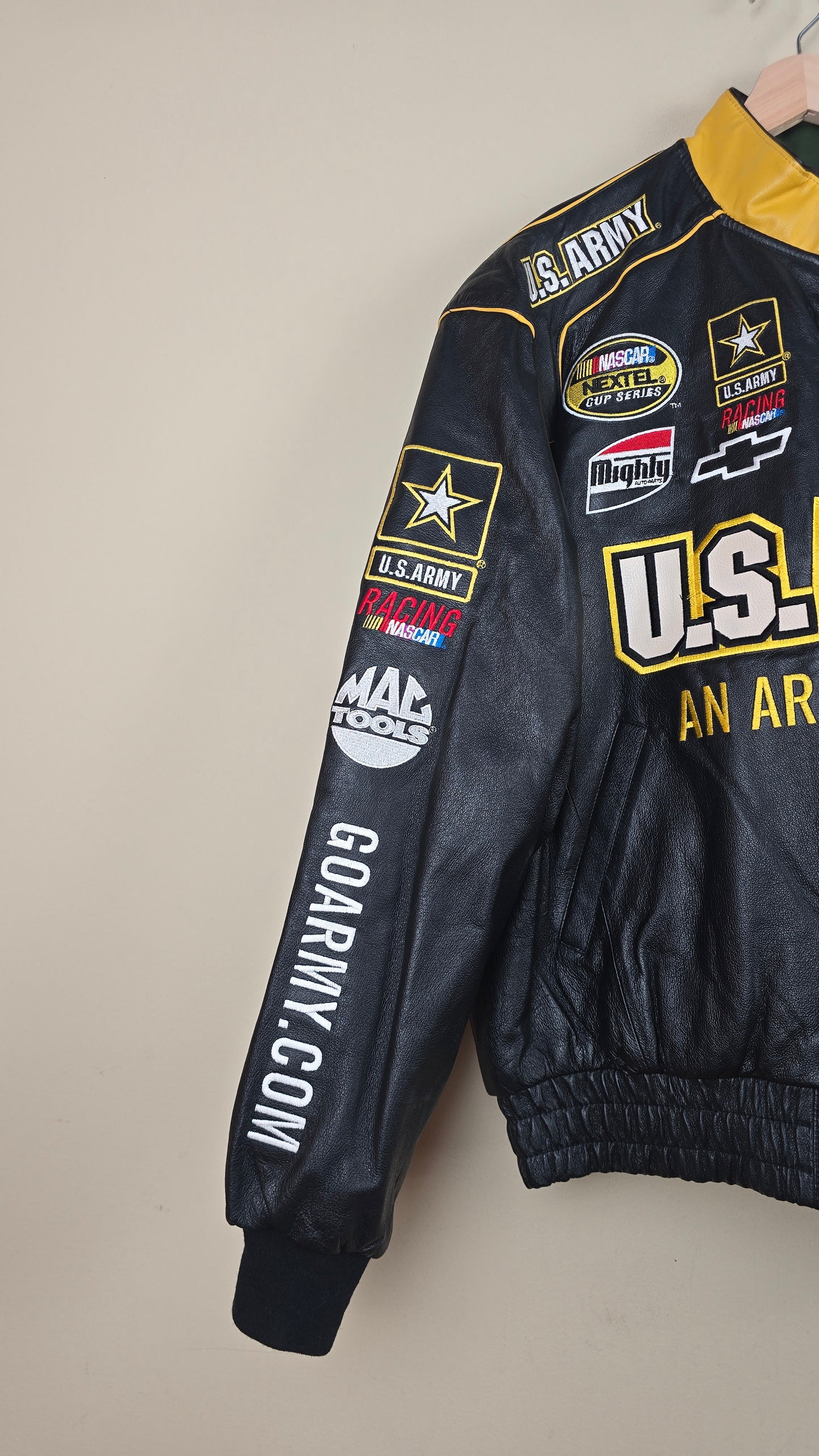 Vintage Jeff Hamilton Reversible US Army Leather Jacket (Size L) | VET01