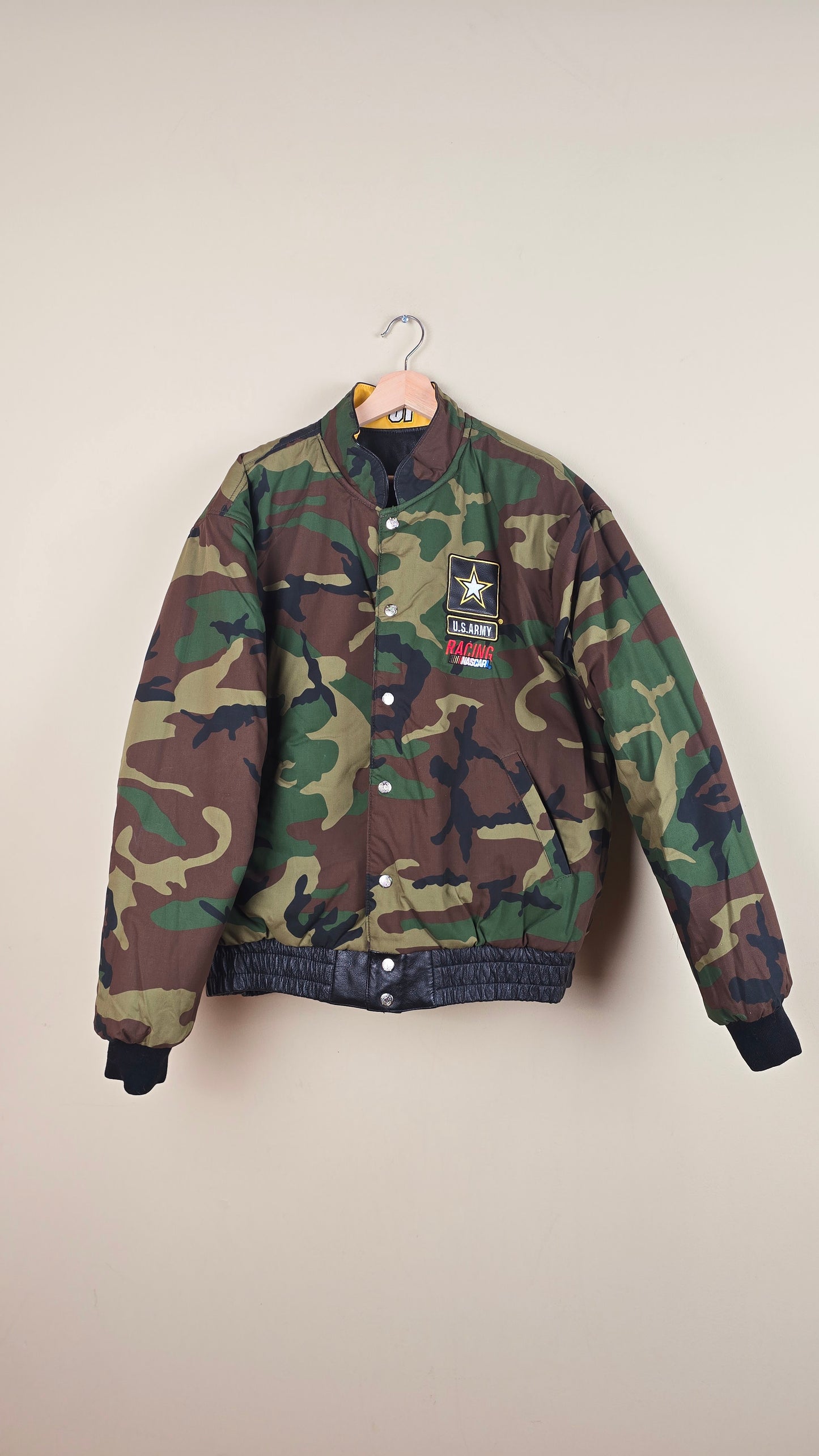 Vintage Jeff Hamilton Reversible US Army Leather Jacket (Size L) | VET01