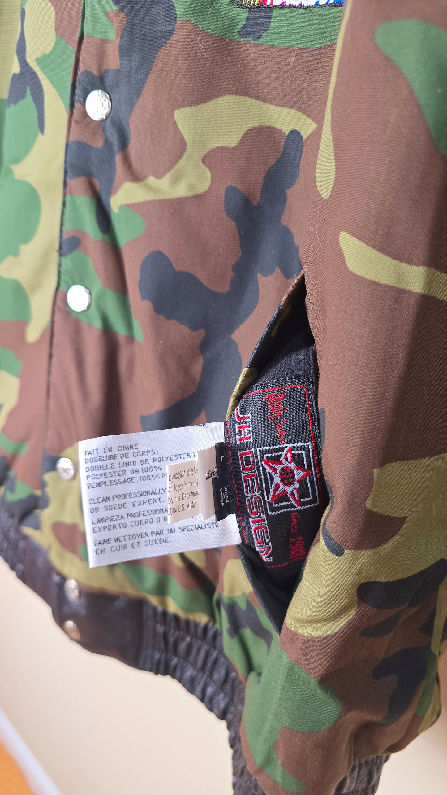 Vintage Jeff Hamilton Reversible US Army Leather Jacket (Size L) | VET01